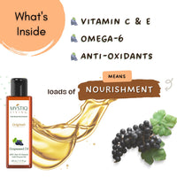 Mystiq Living Grapeseed Oil for Hair and Skin, Anti Ageing, Glowing Skin, Acne, Pimple - 50 ML | Cold Pressed, 100% Pure & Natural