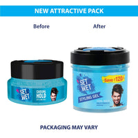 Set Wet Hair Gel Ultimate Hold, 250ml & Cool Hold Strength Hair Gel, 250ml