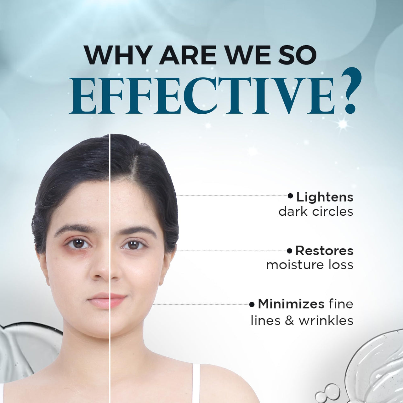 Olivia Revive Under Eye Serum | With Hyaluronic Acid, Niacinamide Serum & Coffee Bean Extract | Dark Circles & Wrinkle Reduction | Anti-Aging Eye Care for Women with Plankton Extracts | 15ml