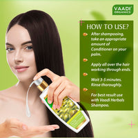 Vaadi Herbals Amla Shikakai Hair Fall and Damage Control Shampoo, 350ml with Olive Conditioner, 350ml