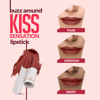 Juice Kiss Sensation Lipstick with Goodness of Bio Retinol, UV Protection & Long lasting Lipstick (Balmy Brown - M19)