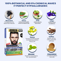 INDUS VALLEY 100% Botanical Hypo Allergic Aqua Beard Colour Dark Brown (100g +15ml)