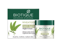 Biotique Papaya Tan Removal Brightening & Reviatalizing Face Scrub For All Skin Types, 235g & Biotique Wheat Germ Anti- Ageing Night Cream Reduces Fine Lines Lightens dark Spots, 50g