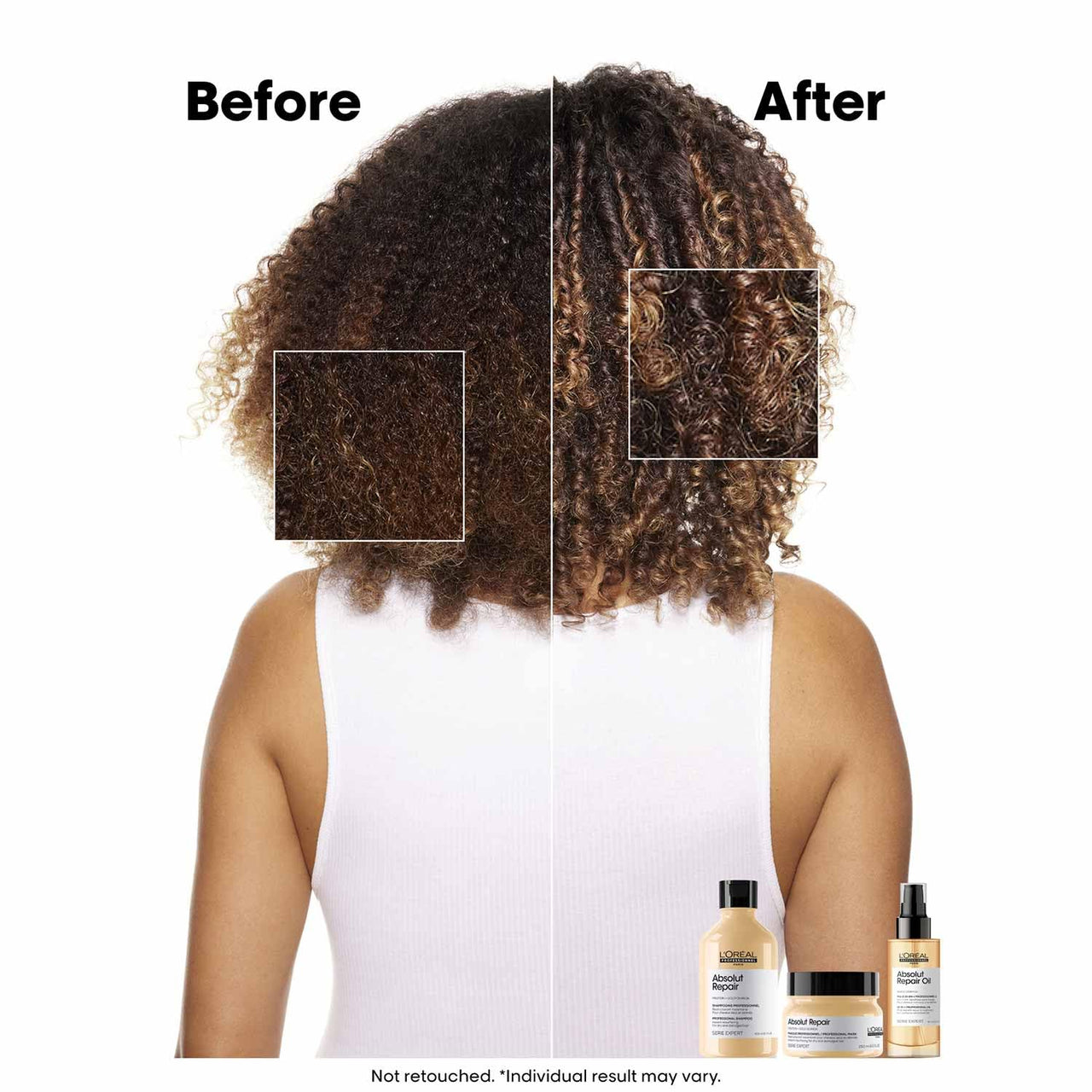 L'Oréal Professionnel Absolut Repair Mask for Dry & Damaged Hair - 250ml | Professional mask for Strengthening and Repairing Hair, With Protein & Omega-9, For Men & Women (Pack of 2)