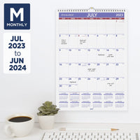 AT-A-GLANCE 2023-2024 Academic Wall Calendar, Monthly, 12