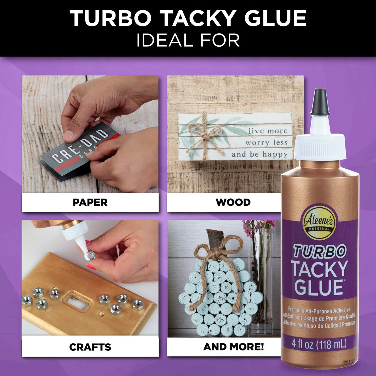 Aleene's  Turbo Tacky Glue, 4 FL OZ - 3 Pack, Multi