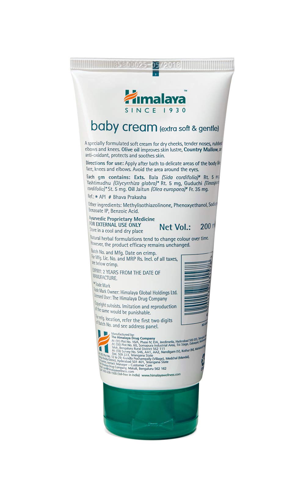 Himalaya Baby Powder (400g) & Himalaya Baby Cream, 200ml
