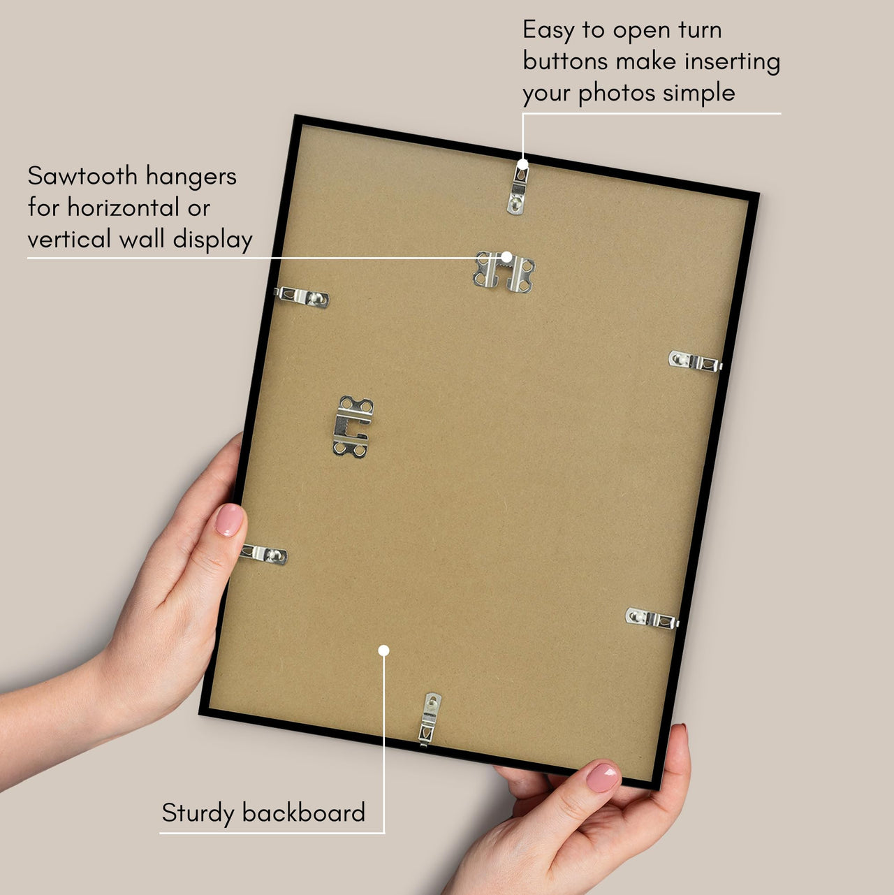 Americanflat 12x16 Picture Frame in Black - Use as 4x6 Picture Frame with Mat or 12x16 Frame Without Mat - Thin Border Photo Frame with Plexiglass Cover - Vertical or Horizontal Wall Display 12x16 - (4x6 With Mat) 1 Pack