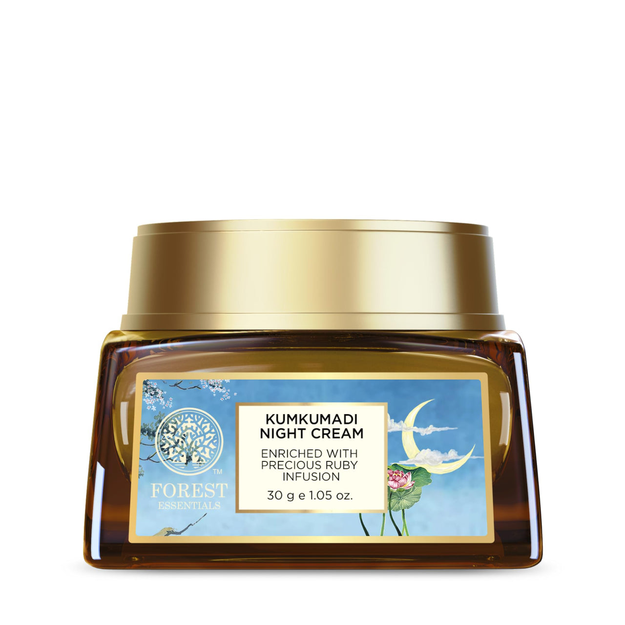 Forest Essentials Kumkumadi Night Cream | Ayurvedic Face Cream with Vitamin C | For Pigmentation & Acne Scars | With Kumkumadi Tailam