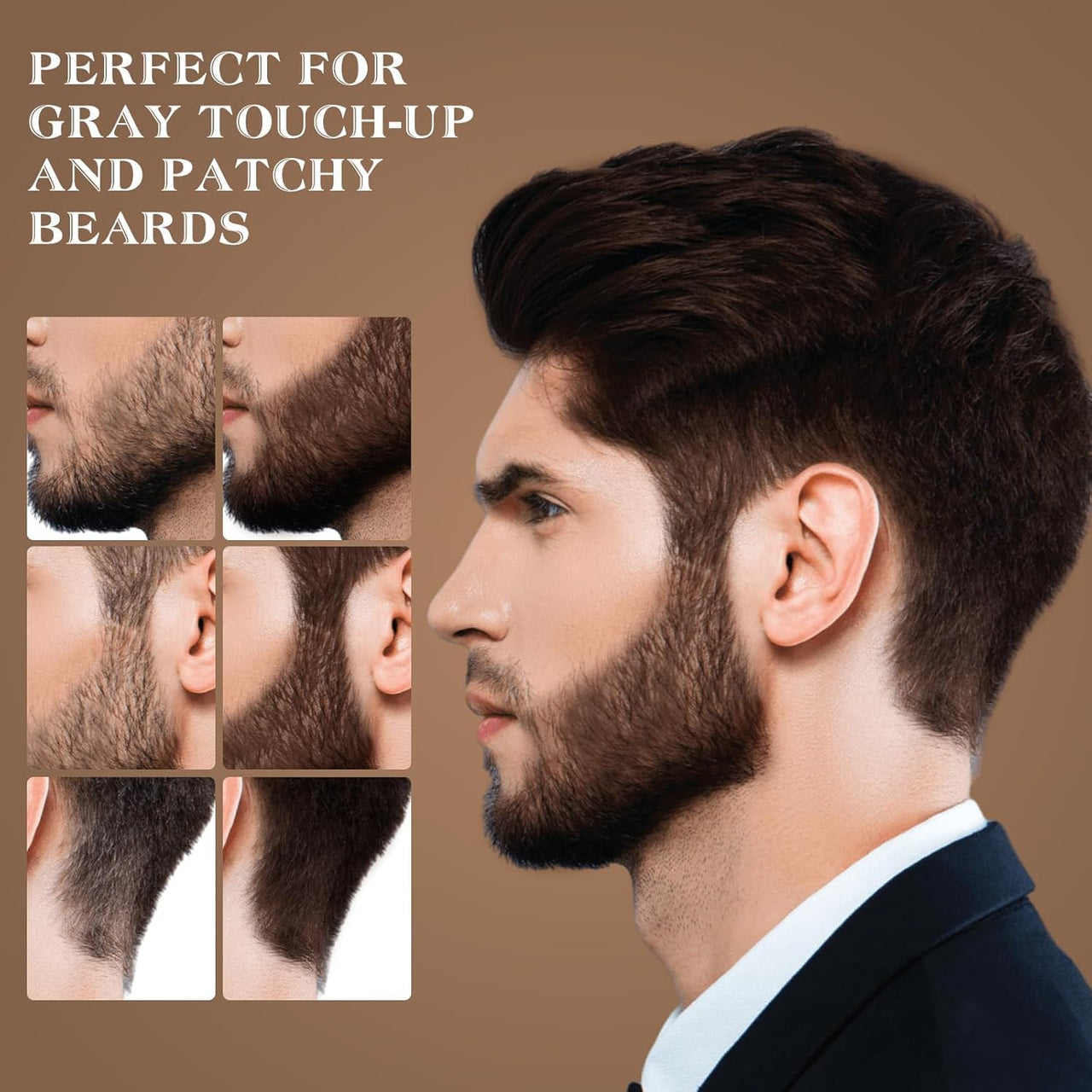 VETMOC Cover-Up Hair Powder- Black, Helps Cover Grey Roots & Bald Spots Instantly, Highly Pigmented, Fuller and Denser, Long-Lasting & Matte Finish, Super-Fine Powder for Flawless Application, 4gm