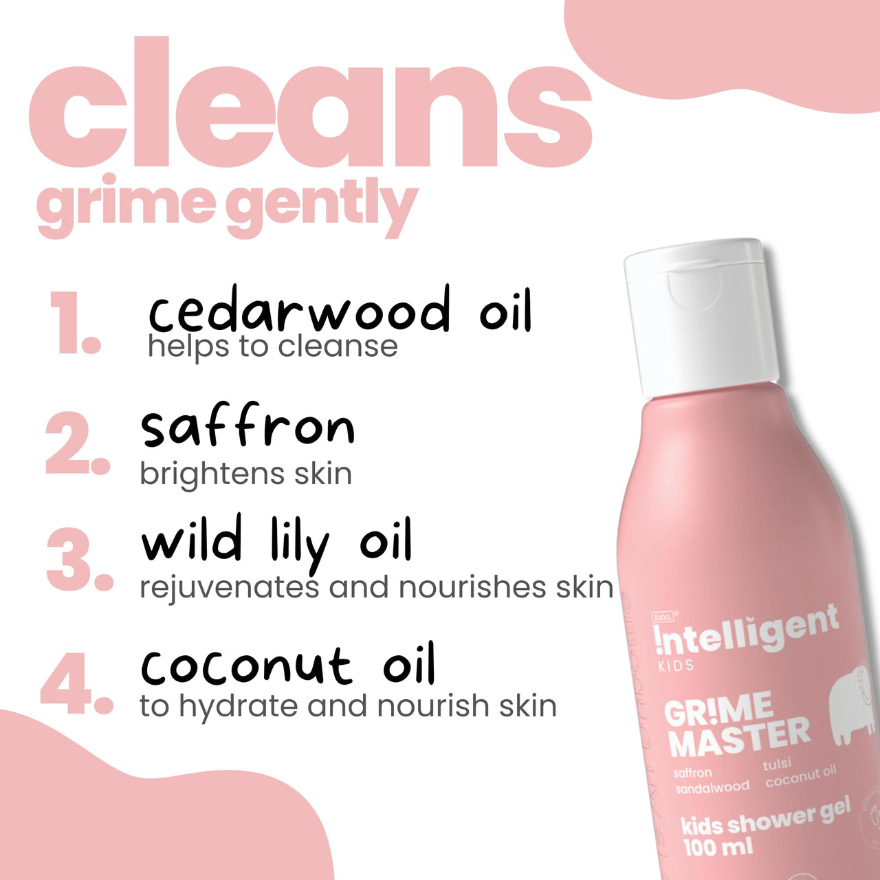 Tuco Kids BathTime Gift Pack with Aloe Vera Body Lotion, Tulsi Shower Gel & Almond Oil Shampoo | 100ml each | Pack Of 3