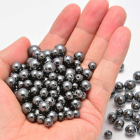 200PCS 8mm Black Hematite Gemstone Loose Beads Well Polished Round Crystal Energy Stone Healing Power for Jewelry Making (Black Hematite, 8mm 200Beads)