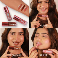 Rufa Beauty Glaz'd Lip Oil with Glossy, Glassy Finish and Deep Nourishing Effects (5ml) (Nudie)