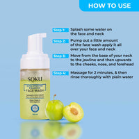 SOKU Ultra Hydrating Foaming Face Wash | Skincare Cleanser for Men & Women | Hyaluronic Acid, Kakadu Plum & Pine Bark | Suitable For Dry Skin | Sulphate-Free