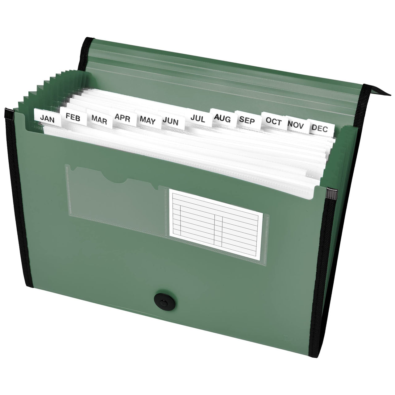 Avery Expanding File Folder Organizer, 13-Pocket Accordion File Organizer, Sage, Holds 425 Letter/A4-Size Sheets (73555) 13 Pockets