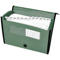 Avery Expanding File Folder Organizer, 13-Pocket Accordion File Organizer, Sage, Holds 425 Letter/A4-Size Sheets (73555) 13 Pockets