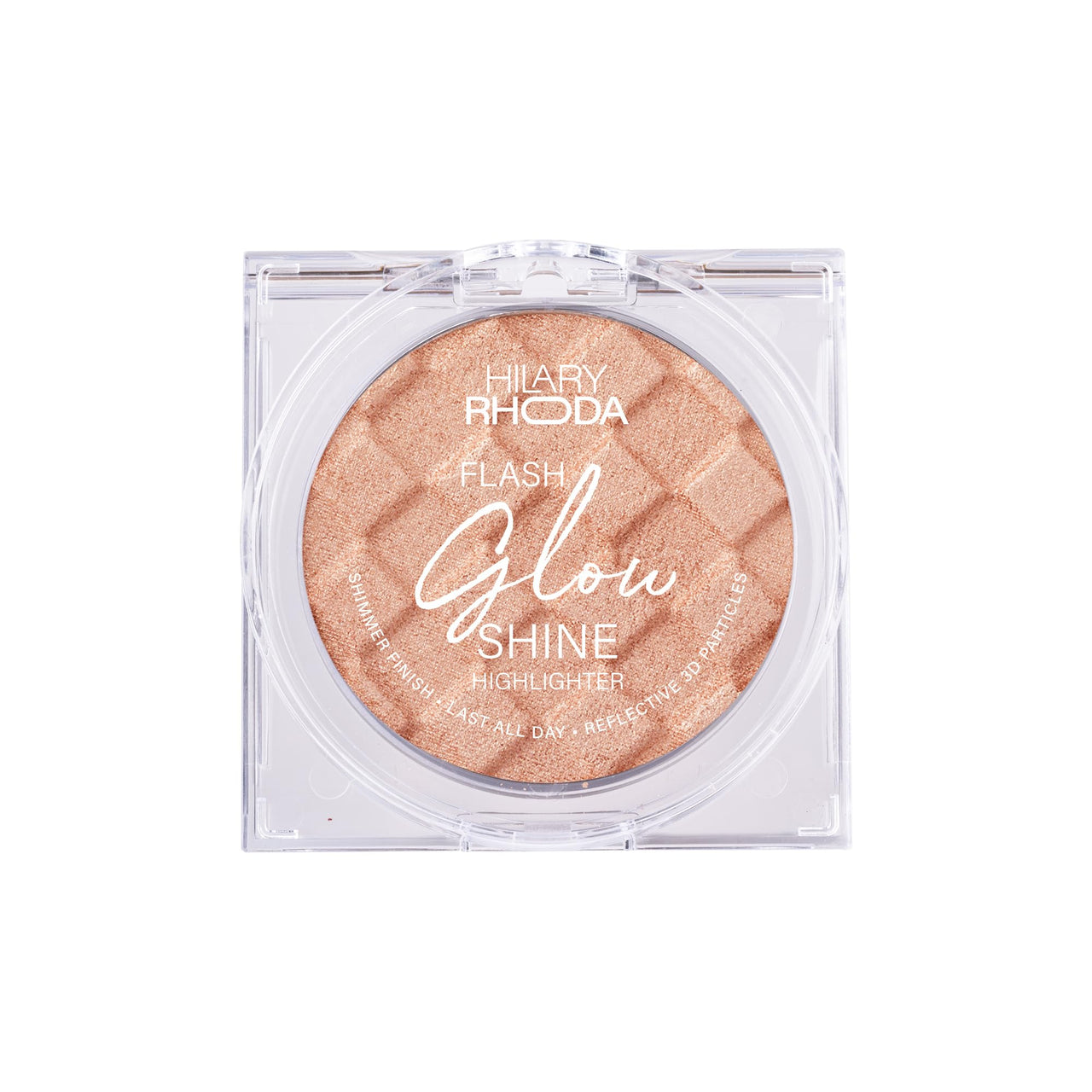 Hilary Rhoda Flash Glow Shine Highlighter | Rich Colour Payoff | Superfine Particles | 3D Reflective Glow | Blends Flawlessly -7g (Rose Shine -Shade 02)