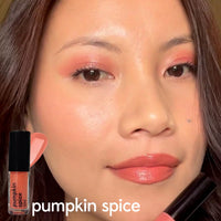 Ruby's Organics Mini Lip Oil Gloss for Women and Girls, All Skin Tones- Moisturizing, Long Lasting, Non Sticky & Non Drying Formula, Glossy Texture, Natural Lip Makeup, Pumpkin Spice, 3ml