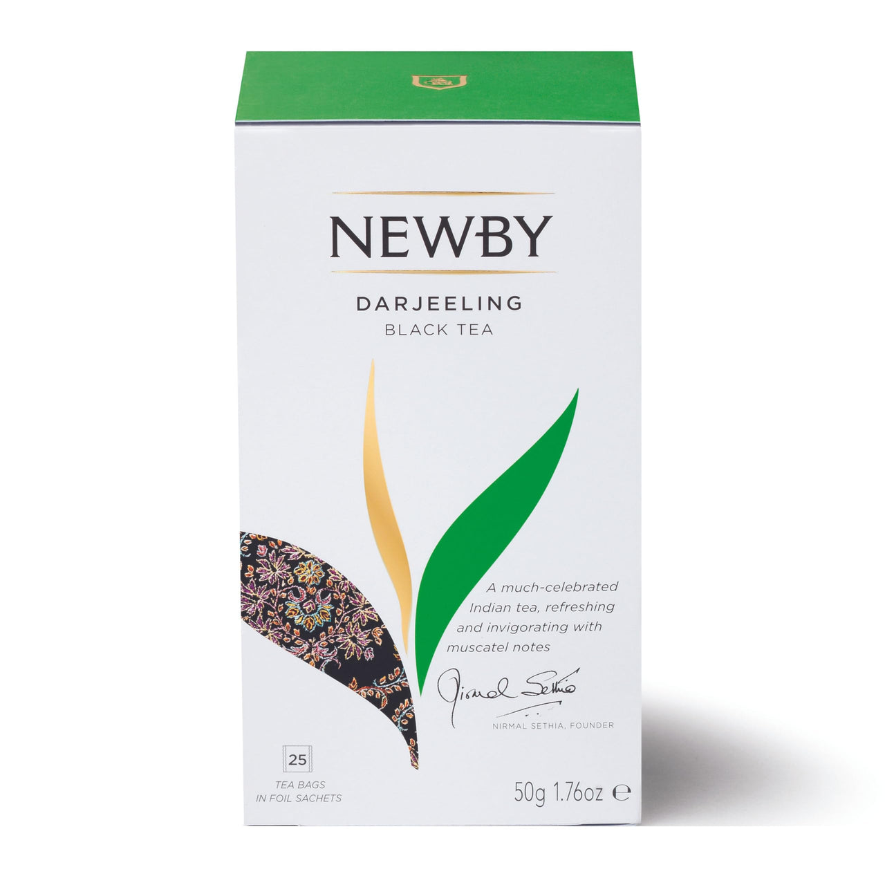 Newby Darjeeling Tea Bag | 25 Pieces Black Tea Bags | Single Origin Premium Tea | Floral Aroma & Delicate Flavor of Muscatel | 50 gms