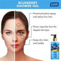 Vaadi Herbals Shower Gel, Midnight Blueberry, 300ml