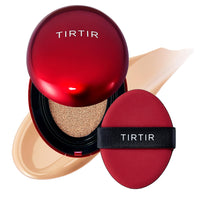 TIRTIR Normal Mask Fit Red Cushion Foundation, Full Coverage, Skin Fit, Satin Glow Finish, Korean Cushion Foundation #22N Shell Beige, 4.5G