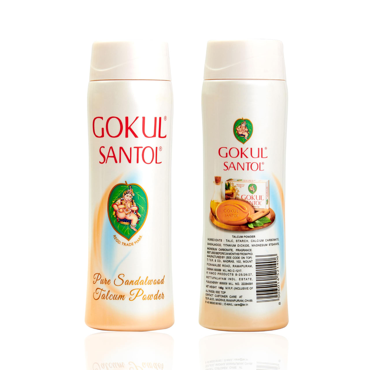 Gokul Santol Pure Sandalwood Talcum Powder | 300g | Long-Lasting Soothing Fragrance | Natural Sweat & Oil Absorption | Refreshing & Healthy Glowing Complexion