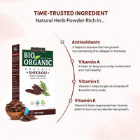 INDUS VALLEY Organic Shikakai Powder for Frizzy, Soft & Shiny Hair | Acacia Concinna For Hair Care | Strengthening, Nourish, Conditioner & Cleanser - (100G), 1 Count