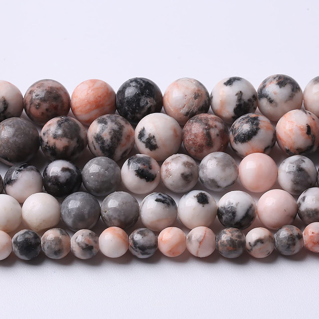 60pcs 6mm Natural Pink Zebra Jaspers Beads Round Loose Beads for Jewelry Making DIY Bracelet Crystal Energy Healing Power Stone (6mm, Pink Zebra Jaspers)