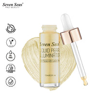 Seven Seas Liquid Pearl Liquid Highlighter For Face makeup | illuminating Liquid Highlighter with Dewy finish (Desert Gold)