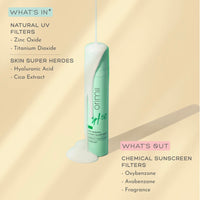 Orimii 100% Pure Mineral Sunscreen SPF 50 with Watery Texture & Zero White Cast | Super Lightweight & Blends Easily on Skin | With Zinc Oxide & Hyaluronic Acid | Fragrance Free & Pregnancy Safe 50ml