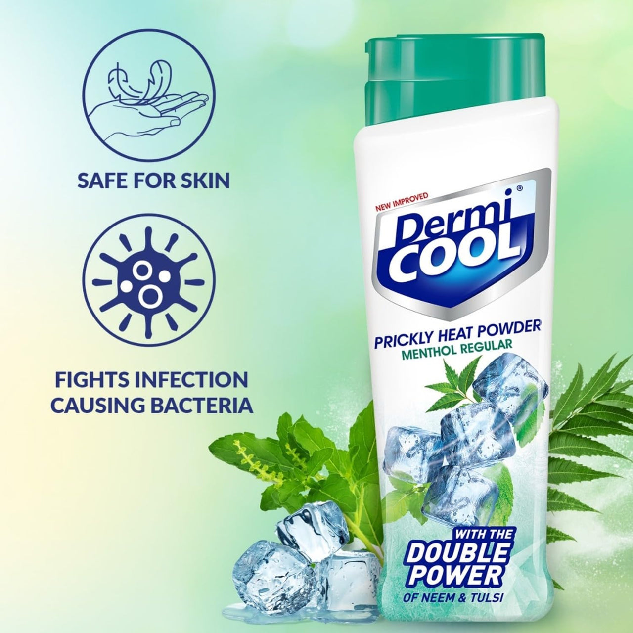 Dermi Cool Menthol Regular Prickly Heat Powder 400g