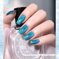 Bolt Bee 9D Cat Eye Gel Nail Polish Magnetic Soak Off UV/LED Gel, Long-Lasting, High Shine, Glitter Effect, Salon & DIY Manicure 9ml (Blue)