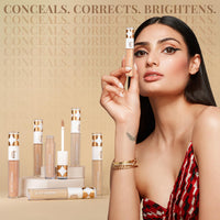 Just Herbs Concealer for Face Makeup With Liquorice Root Dewy Finish, Full Coverage Ultra Blendable Dark Circle Spot Brightening and Correcting Concealer 6ml (Ivory)