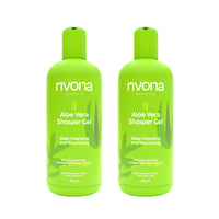 Rivona Naturals Aloe Vera Shower Gel | Aloe Vera + Neem | Cleansing and Nourishing| for Men & Women |All Skin types |250 ml (Pack 2)