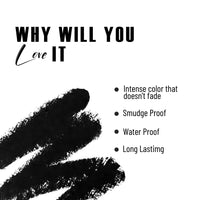 Seven Seas HD Gel Kajal, Eyebrows & eyeliner your eyes | Long Lasting| Waterproof & Smudge | Proof Black Kajal