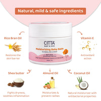 CITTA Moisturizing Baby Balm for Face and Body For Babies, Kids and Adults With 8 Natural Oils, Shea Butter & Vitamin E| Natural Body Moisturizer for Dry & Sensitive Skin | 200 g