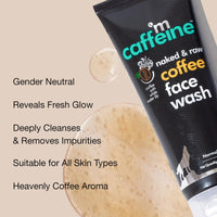 mCaffeine Deep Cleansing Coffee Face Wash for Oil Control | De Tan Face Wash for Men & Women | Daily Use Anti Pollution Face Wash For Summers | 100ml