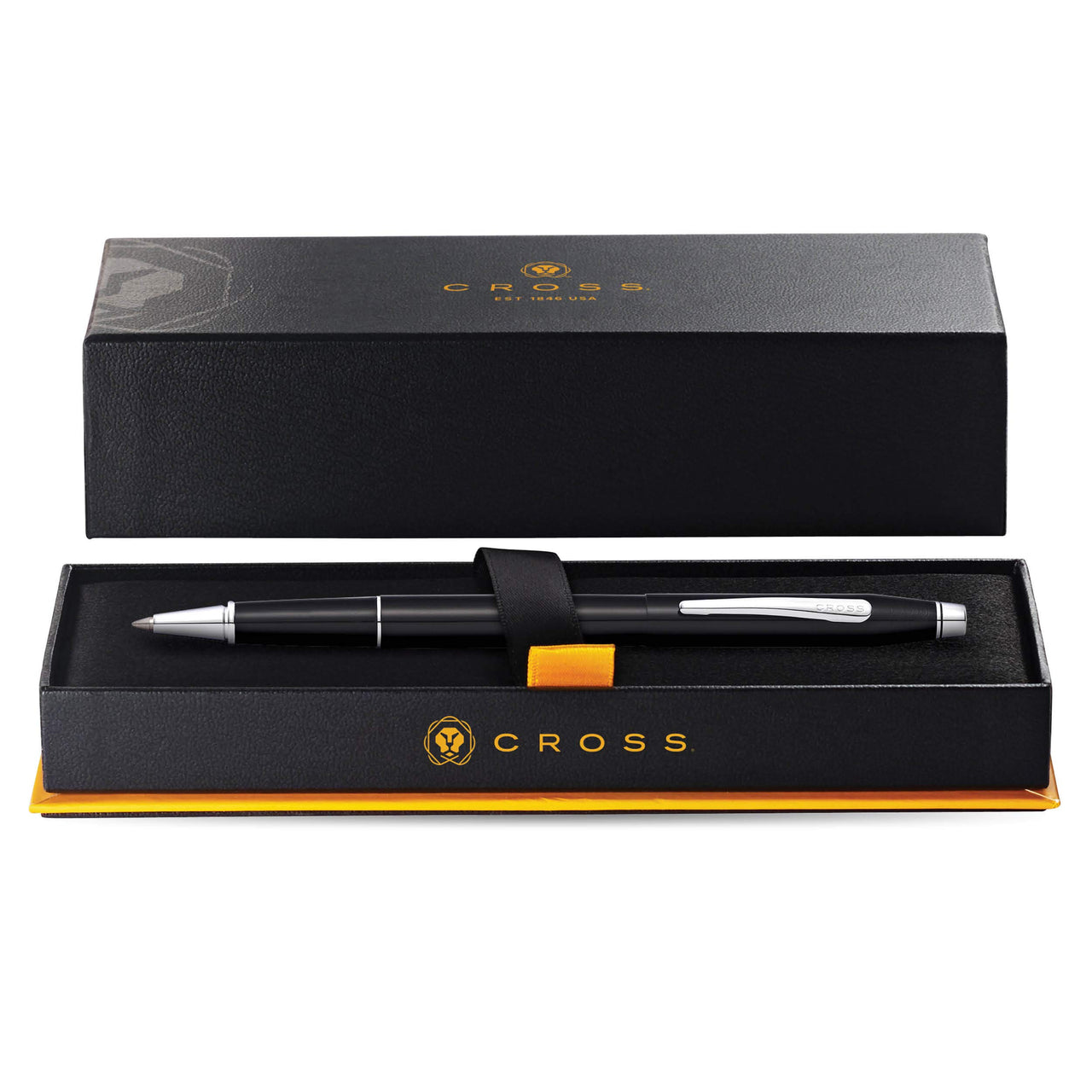 Cross Classic Century Refillable Gel Ink Rollerball Pen, Fine Rollerball, Includes Premium Gift Box - Black Lacquer Black Lacquer with Chrome