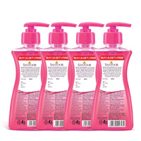 Santoor Mild Gentle Hand Wash 200ml, Pack of 4 with Goodness of Lotus & Tulsi| Rich Lathering Formula with Anti-Bacterial Properties| Soft on Hands| Soothes & Hydrates Skin