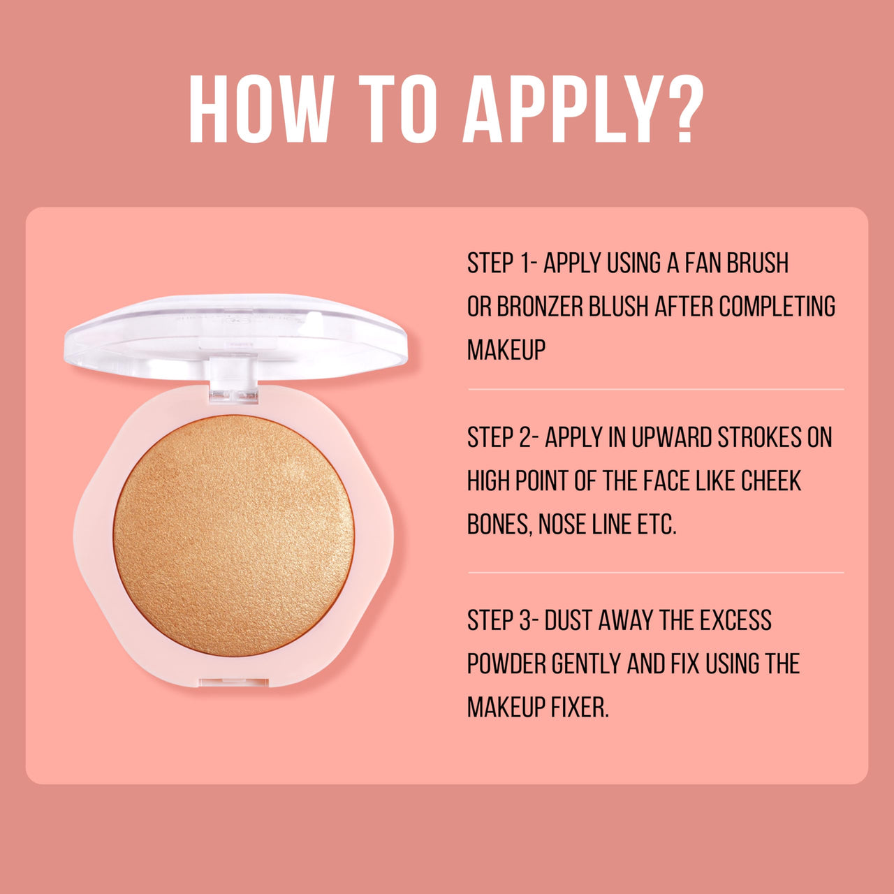 Shryoan Sparkle Make It Pigment Highlighter Palette| Paraben Free & Non-Sticky with Long Wear, Shimmer Finish & Highly Pigmented (12g) (Shade 01)