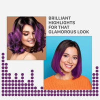 Streax Mini Hair Colour Highlight Kit, PLUM PURPLE, Purple Hair Colour | Rich, Vibrant, Easy to Use, DIY Application