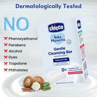 Chicco Baby Moments Gentle Cleansing Bar with Goodness of Shea Butter for Intense Moisturization 100g