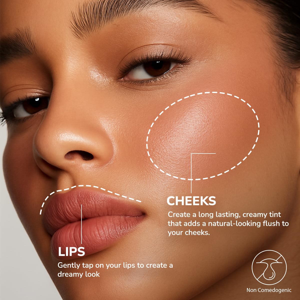Mila Beaute BaeBee Lip & Cheek Tint I Creamy Formula, Matte Finish I Long Lasting I With Jojoba Oil (04 Fresh Red)