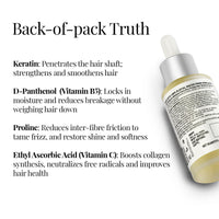 iCosmetiques Hair Serum for Dry & Frizzy Hair |Reduces Breakage |Keratin, Proline, B5 |Infused with Himalayan Glacial Water |Unisex Advance Care Formula |40ml