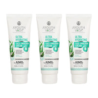 Ayouthveda Ultra Hydrating Face Emulsion Cream 60 Gm With Aloe Vera & Coconut Water | Best hydrating Face Cream for Women and Men | Prevents Dark spots, Blackheads and Blemishes | All SKin Types (Pack Of 3; 60G each)