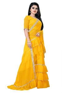 Anjaneya Sarees Women's  Georgette Saree With Blouse Piece