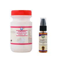 Kamdhenu Laboratories Skin Glowing & Beauty Enhancement Kit (Kaolin 200 gms + Kumkumadi Taila 30 ml) | Deep Cleansing, Removes Dirt and Oil - Gently Removes Spots and Reduces Acne