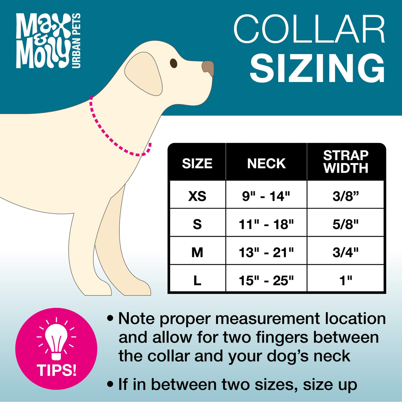 Max & Molly Soft Padded Neoprene Dog Collar w/Smart ID Gotcha! QR Pet Safety Tag, Durable, Waterproof, Anti-Stink, Machine Washable Collar for Dogs, Sheep Pattern, M