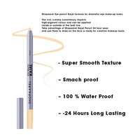 SHOPAAREL Eye Kajal Pencil Super Black, Smudgeproof & Waterproof (Beige 03)
