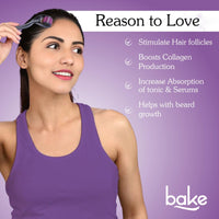 BAKE Derma Roller 0.5mm for Hair Growth with 540 Titanium Alloy Needles | Promotes Beard & Hair Growth & Reduces Acne Scars | For Face & Hair